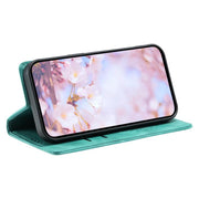 For iPhone 16e Totem Embossed Magnetic Leather Phone Case(Green)