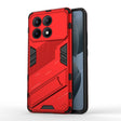 For Xiaomi Redmi K70E 5G Punk Armor 2 in 1 PC + TPU Phone Case with Holder(Red) - K70E Cases by PMC TechLife | Online Shopping South Africa | PMC TechLife