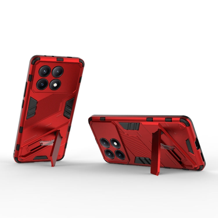 For Xiaomi Redmi K70E 5G Punk Armor 2 in 1 PC + TPU Phone Case with Holder(Red)