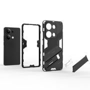 For Xiaomi Redmi Note 13 Pro 4G Global Punk Armor 2 in 1 PC + TPU Phone Case with Holder(Red)