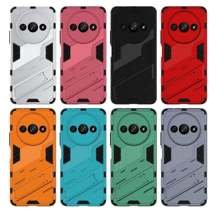 For Xiaomi Redmi A3 4G Global Punk Armor 2 in 1 PC + TPU Phone Case with Holder(Blue)
