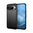 For Google Pixel 9 Carbon Fiber Brushed Texture TPU Phone Case(Black) - Google Cases by PMC TechLife | Online Shopping South Africa | PMC TechLife | Buy Now Pay Later Mobicred