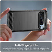 For Google Pixel 9 Carbon Fiber Brushed Texture TPU Phone Case(Black)