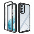 For Samsung Galaxy A54 5G Starry Sky Solid Color Shockproof TPU Clear PC Phone Case(Black) - Galaxy Phone Cases by PMC TechLife | Online Shopping South Africa | PMC TechLife | Buy Now Pay Later Mobicred