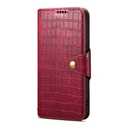 For Samsung Galaxy S24+ 5G Denior Crocodile Texture Oil Edge Leather Phone Case(Rose Red)