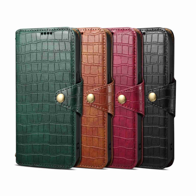 For Samsung Galaxy S24+ 5G Denior Crocodile Texture Oil Edge Leather Phone Case(Green)