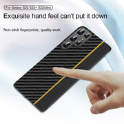 For Samsung Galaxy S25 Ultra 5G Ultra-thin Carbon Fiber Texture Splicing Phone Case(Red)