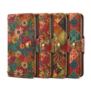For Samsung Galaxy S24 5G Denior Flower Language Series Cork Fabric Oil Edge Leather Phone Case(Spring)