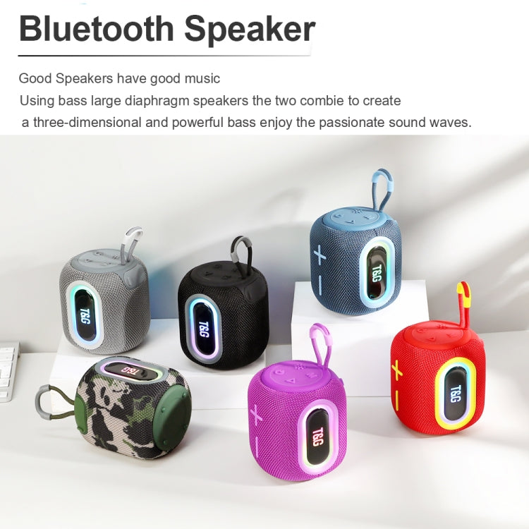 T&G TG664 LED Portable Subwoofer Wireless Bluetooth Speaker(Red)