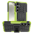 For Samsung Galaxy S24+ Tire Texture TPU + PC Phone Case with Holder(Green) - Galaxy S24+ 5G Cases by PMC TechLife | Online Shopping South Africa | PMC TechLife