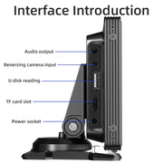 B5303 10.26 inch Portable Car MP5 Player Support CarPlay / Android Auto(Black)