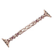 For Apple Watch SE 40mm Metal Diamond Bear Chain Watch Band(Rose Gold) - Watch Bands by PMC TechLife | Online Shopping South Africa | PMC TechLife