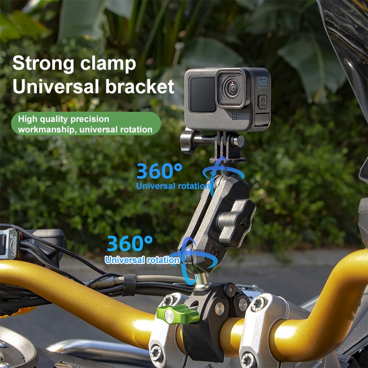 RUIGPRO Crab Clamp Action Camera Bracket Dual-Head Crab x 2 with Selfie Stick