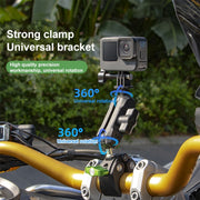 RUIGPRO Crab Clamp Action Camera Bracket 1/4 Ball Head with Phone Clamp