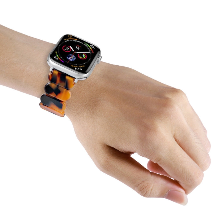 For Apple Watch Series 5 40mm Stretch Rope Resin Watch Band(Pearlescent Rainbow)