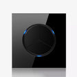 86mm Round LED Tempered Glass Switch Panel, Black Round Glass, Style:Three Open Dual Control - Switch by PMC TechLife | Online Shopping South Africa | PMC TechLife | Buy Now Pay Later Mobicred