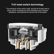 86mm Round LED Tempered Glass Switch Panel, Black Round Glass, Style:Four Billing Control