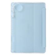 For Huawei Matepad 11 Pro 2024 Clear Acrylic 3-Fold Leather Tablet Case(Ice Blue)