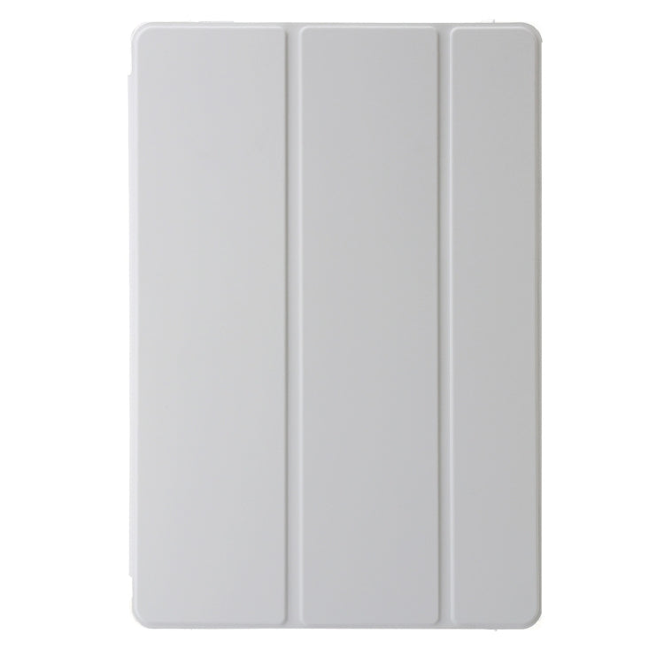 For Huawei MatePad Pro 13.2 2023 Clear Acrylic 3-Fold Leather Tablet Case(Grey)