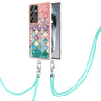 For Samsung Galaxy S25 Ultra 5G Electroplating Pattern IMD TPU Shockproof Case with Neck Lanyard(Colorful Scales) - Galaxy S25 Ultra 5G Cases by PMC Jewellery | Online Shopping South Africa | PMC Jewellery | Buy Now Pay Later Mobicred