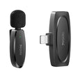 YESIDO KR12 Low-latency Wireless Lavalier Microphone with 8 Pin Receiver(Black) - Microphone by Yesido | Online Shopping South Africa | PMC TechLife | Buy Now Pay Later Mobicred