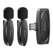 YESIDO KR13 Dual Low-latency Wireless Lavalier Microphone with Type-C Receiver(Black)