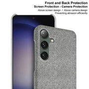 For Samsung Galaxy S24+ 5G imak Ruiyi Series Cloth Texture PU + PC Phone Case(Light Grey)