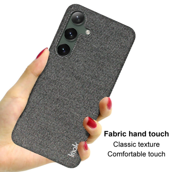 For Samsung Galaxy S24+ 5G imak Ruiyi Series Cloth Texture PU + PC Phone Case(Light Grey)