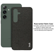 For Samsung Galaxy S24+ 5G imak Ruiyi Series Cloth Texture PU + PC Phone Case(Light Grey)
