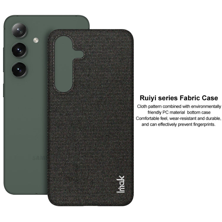 For Samsung Galaxy S24+ 5G imak Ruiyi Series Cloth Texture PU + PC Phone Case(Light Grey)