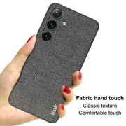 For Samsung Galaxy S24 5G imak Ruiyi Series Cloth Texture PU + PC Phone Case(Light Grey)