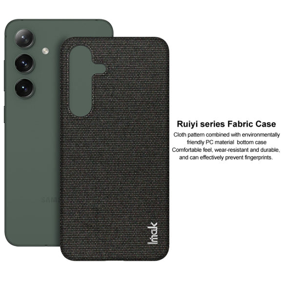 For Samsung Galaxy S24 5G imak Ruiyi Series Cloth Texture PU + PC Phone Case(Light Grey)