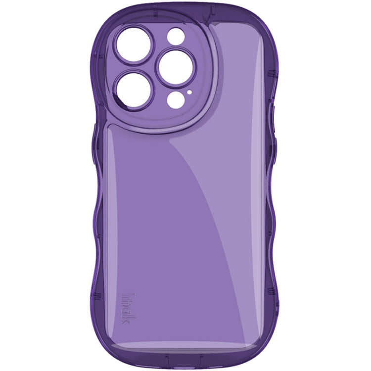 For iPhone 15 Pro Max IMAK Wave Bubble Soft Shockproof Phone Case(Purple)