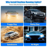 Car Startup Scan Through Hood LED Daytime Running Atmosphere Light, Length:1.8m(Red Light)