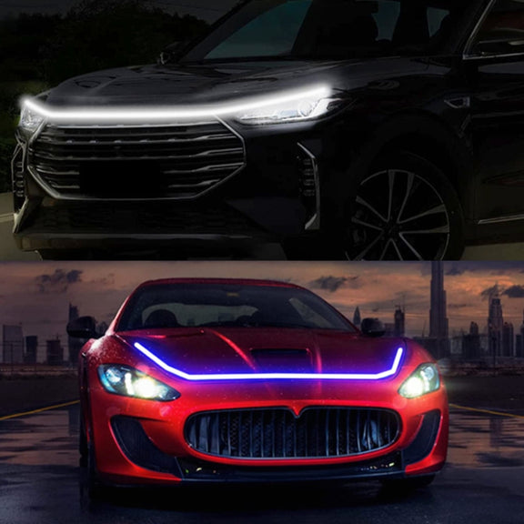 Car Startup Scan Through Hood LED Daytime Running Atmosphere Light, Length:1.8m(White Light)