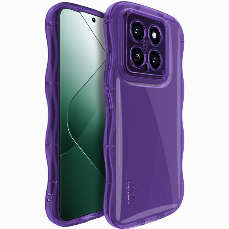 For Xiaomi 14 5G IMAK Wave Bubble Soft Shockproof Phone Case(Purple)