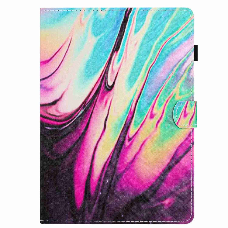 For 10 inch Universal Marble Pattern Stitching Leather Tablet Case(Rose Blue)