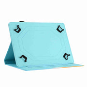 For 10 inch Universal Marble Pattern Stitching Leather Tablet Case(Rose Blue)
