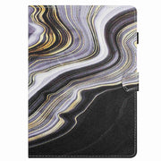 For 10 inch Universal Marble Pattern Stitching Leather Tablet Case(Black Gold)