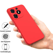 For Tecno Spark 20C/Go 2024 Solid Color Liquid Silicone Dropproof Full Coverage Protective Case(Red)