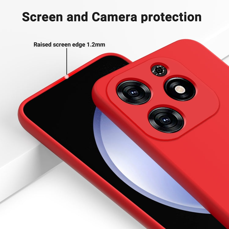 For Tecno Spark 20C/Go 2024 Solid Color Liquid Silicone Dropproof Full Coverage Protective Case(Red)
