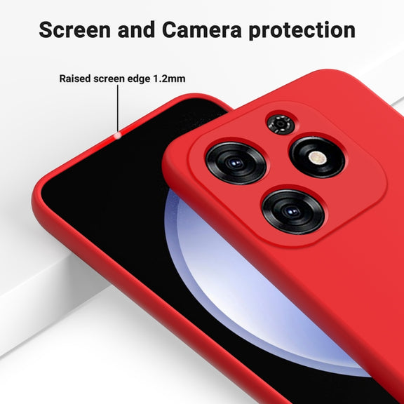 For Tecno Spark 20C/Go 2024 Solid Color Liquid Silicone Dropproof Full Coverage Protective Case(Red)