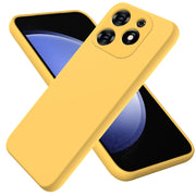 For Tecno Spark 20C/Go 2024 Solid Color Liquid Silicone Dropproof Full Coverage Protective Case(Yellow)