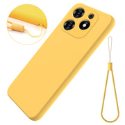 For Tecno Spark 20C/Go 2024 Solid Color Liquid Silicone Dropproof Full Coverage Protective Case(Yellow)