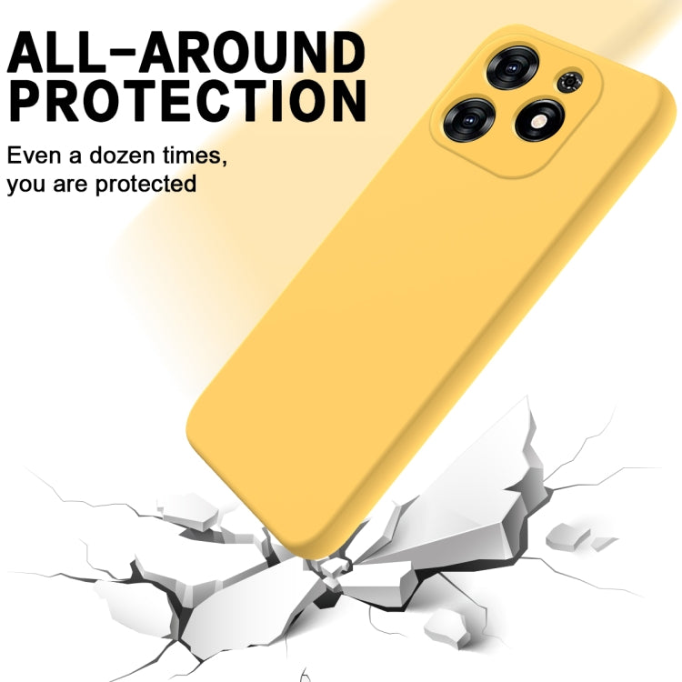For Tecno Spark 20C/Go 2024 Solid Color Liquid Silicone Dropproof Full Coverage Protective Case(Yellow)
