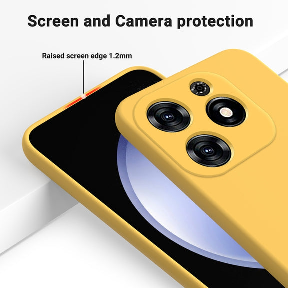 For Tecno Spark 20C/Go 2024 Solid Color Liquid Silicone Dropproof Full Coverage Protective Case(Yellow)