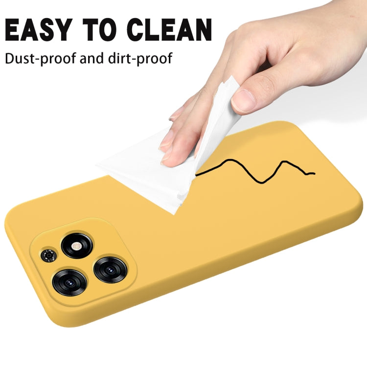 For Tecno Spark 20C/Go 2024 Solid Color Liquid Silicone Dropproof Full Coverage Protective Case(Yellow)