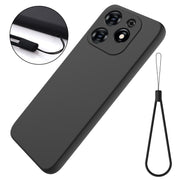 For Tecno Spark 20C/Go 2024 Solid Color Liquid Silicone Dropproof Full Coverage Protective Case(Black)