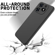 For Tecno Spark 20C/Go 2024 Solid Color Liquid Silicone Dropproof Full Coverage Protective Case(Black)