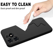 For Tecno Spark 20C/Go 2024 Solid Color Liquid Silicone Dropproof Full Coverage Protective Case(Black)